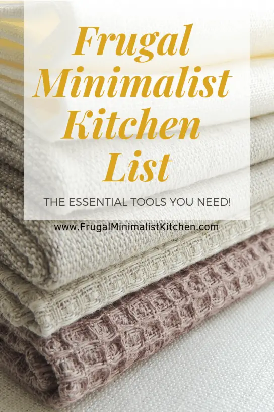 Frugal Minimalist Kitchen List