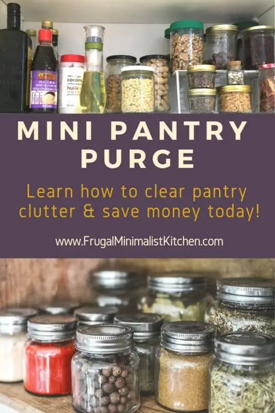 mini pantry purge how to clear clutter jars & bottles