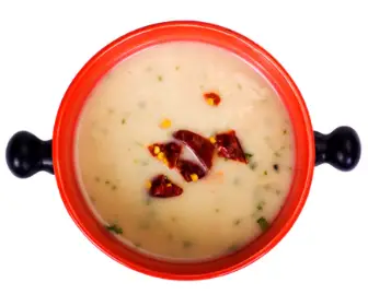 spicy soup in red pot