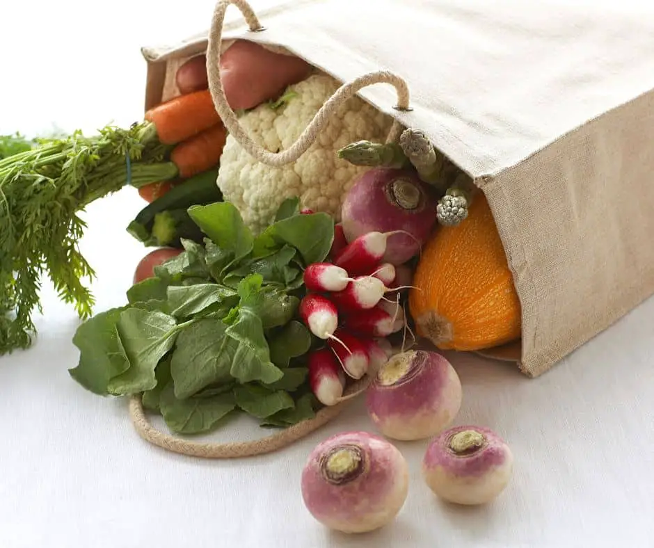 bag of long storage veggies