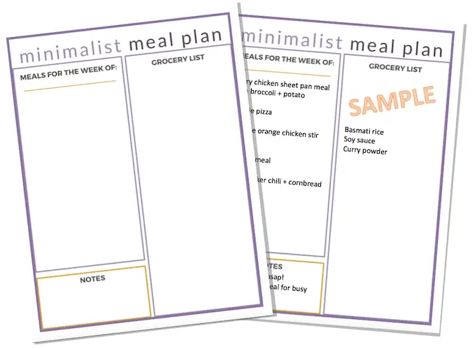 3 Reasons Why You Need a Minimalist Meal Plan!