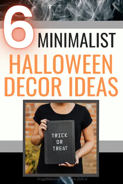 halloween letterboard icons and other minimalist halloween decor ideas woman holding letterboard that says trick or treat