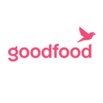goodfood logo orange font and bird on white background