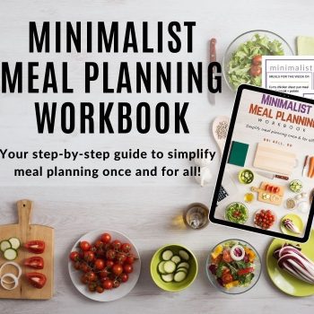 minimalist meal planning workbook cover